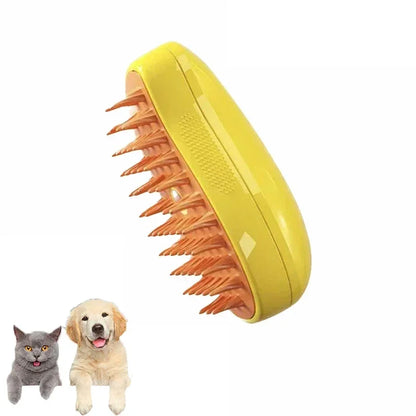 Cat Steam Silicon Brush For Hair Grooming