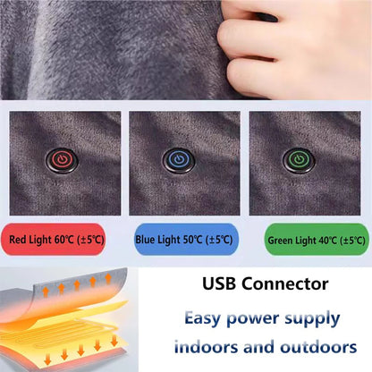 3 Level Wearable Heated Electric Blanket with 8 Heated Areas