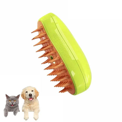 Cat Steam Silicon Brush For Hair Grooming